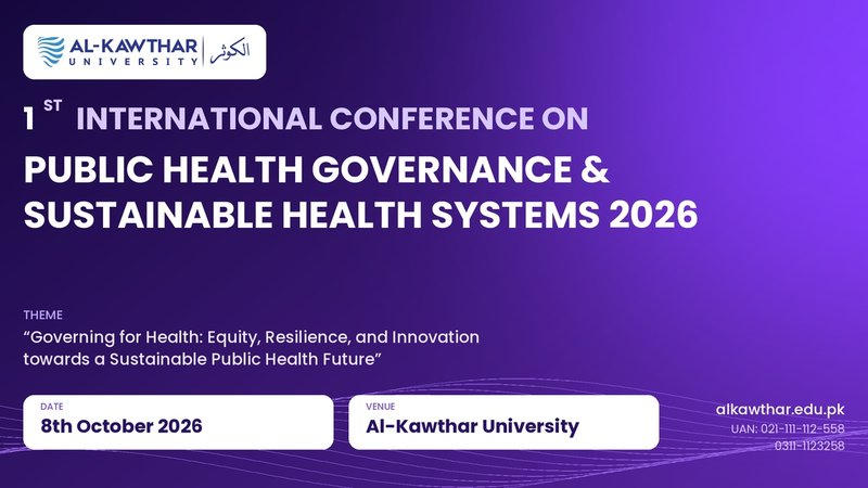 1st International Conference on Public Health Governance & Sustainable Health Systems 2026
